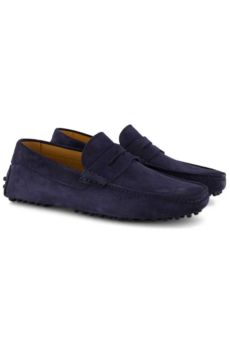 Portofino loafers navy effen leer