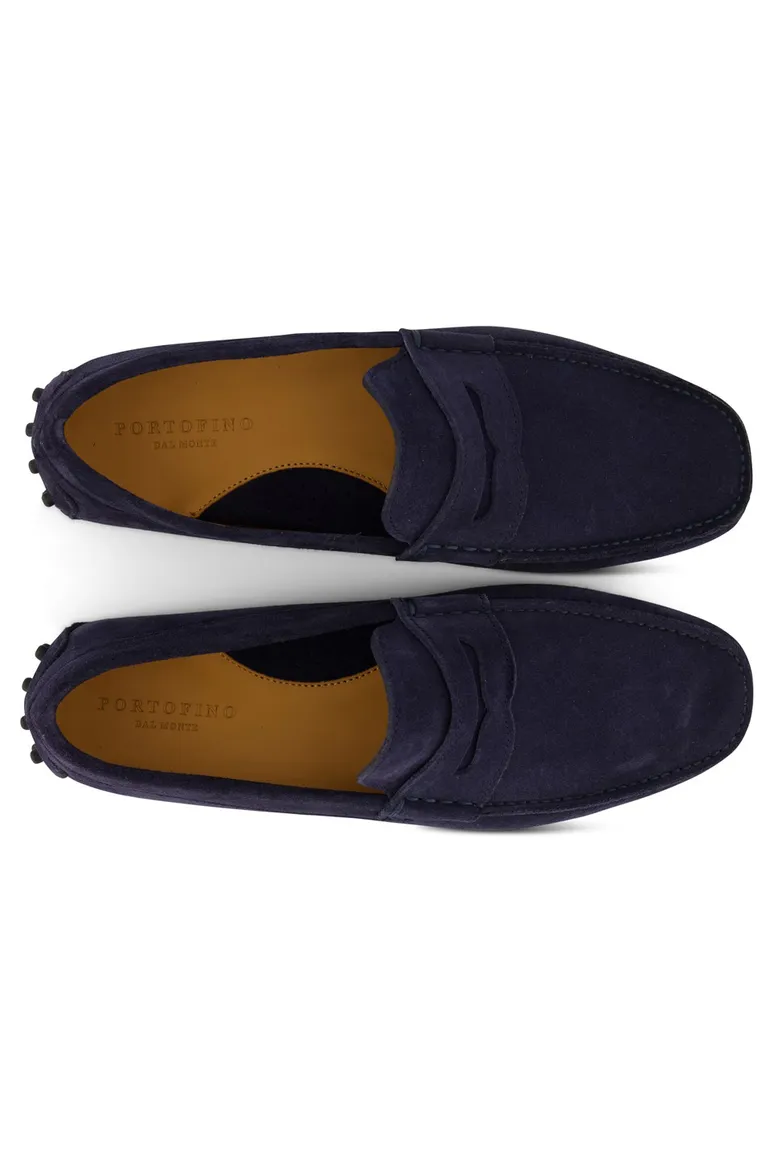 Portofino loafers navy effen leer