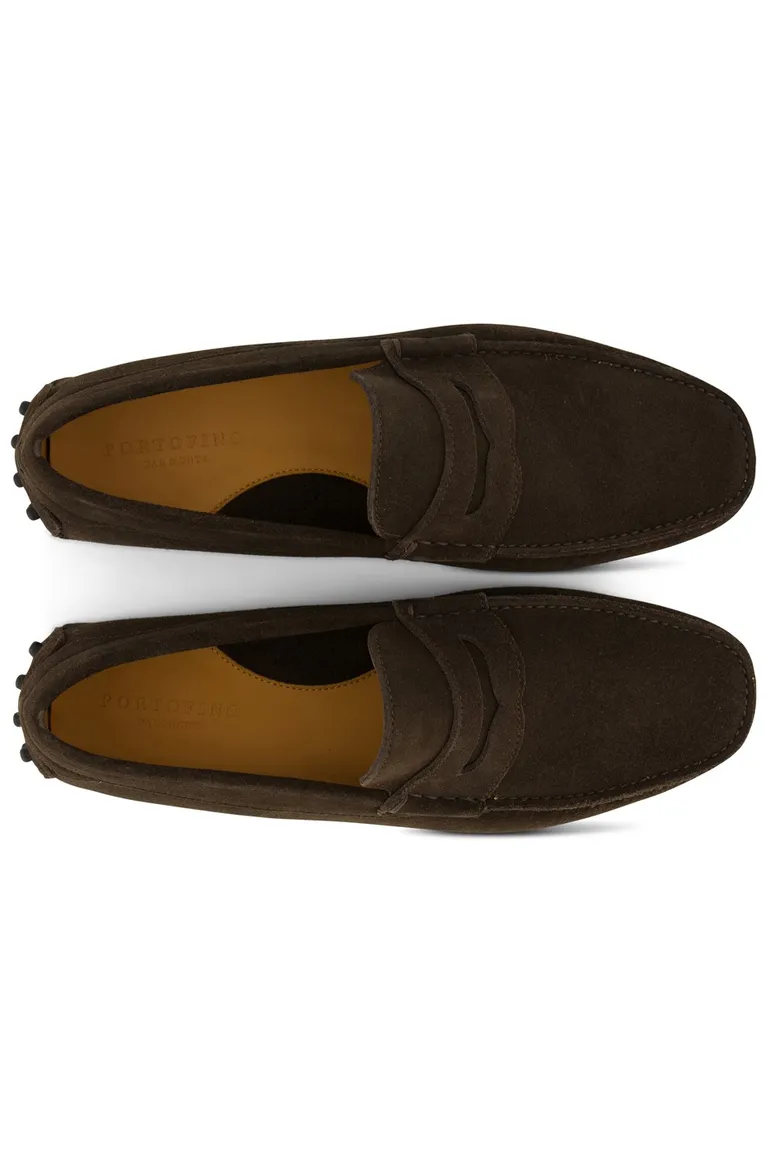 Portofino loafers donkerbruin effen leer