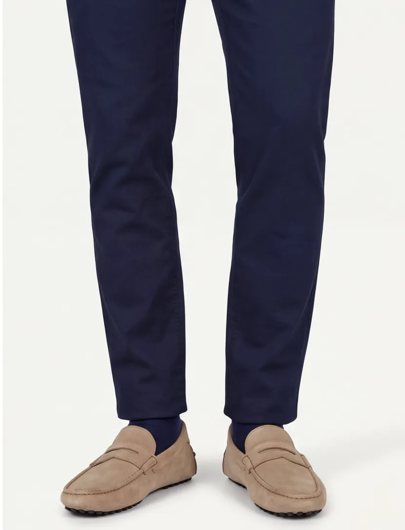 Portofino beige effen leer loafers