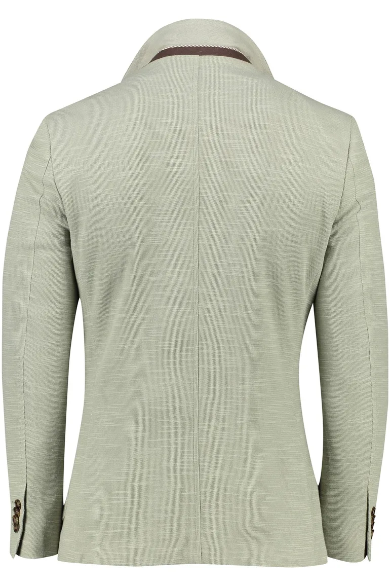 Born With Appetite colbert groen katoen slim fit