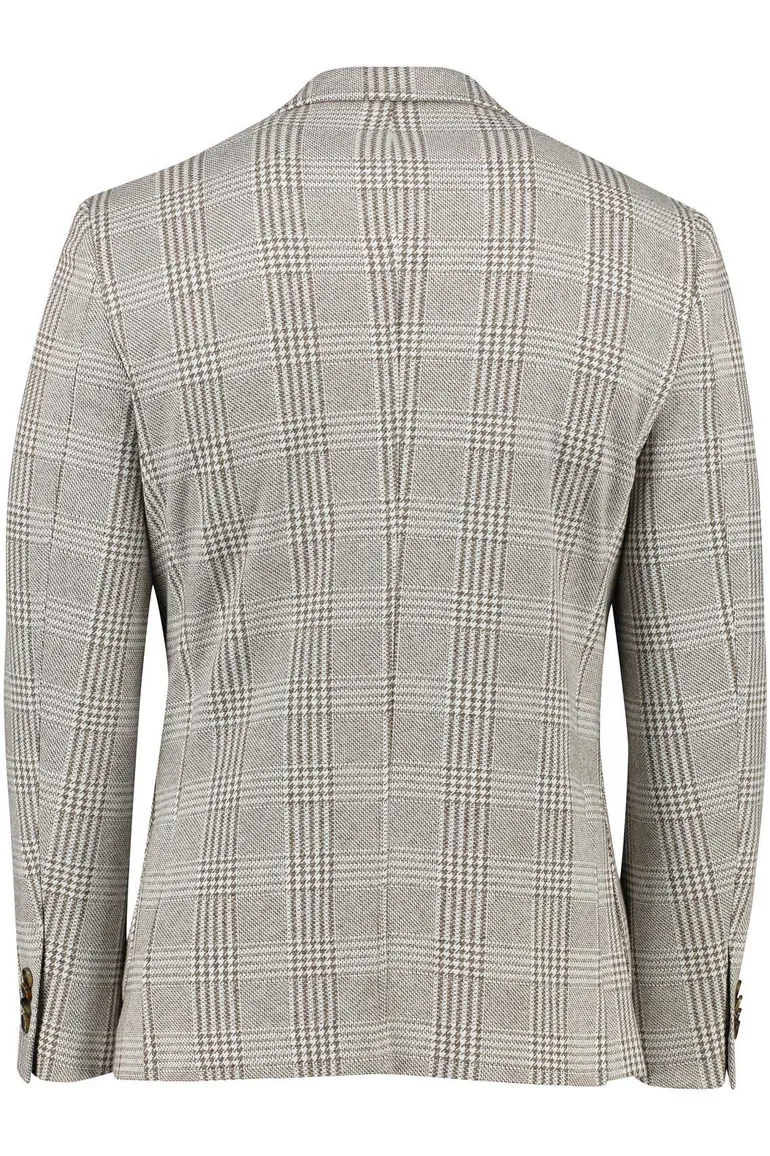 Born with appetite colbert bruin geruit slim fit