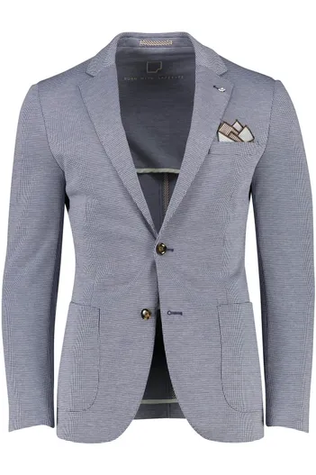 Born With Appetite blauw geruit Born With Appetite colbert slim fit