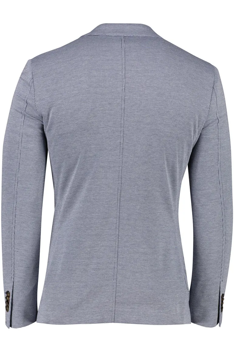 blauw geruit Born With Appetite colbert slim fit