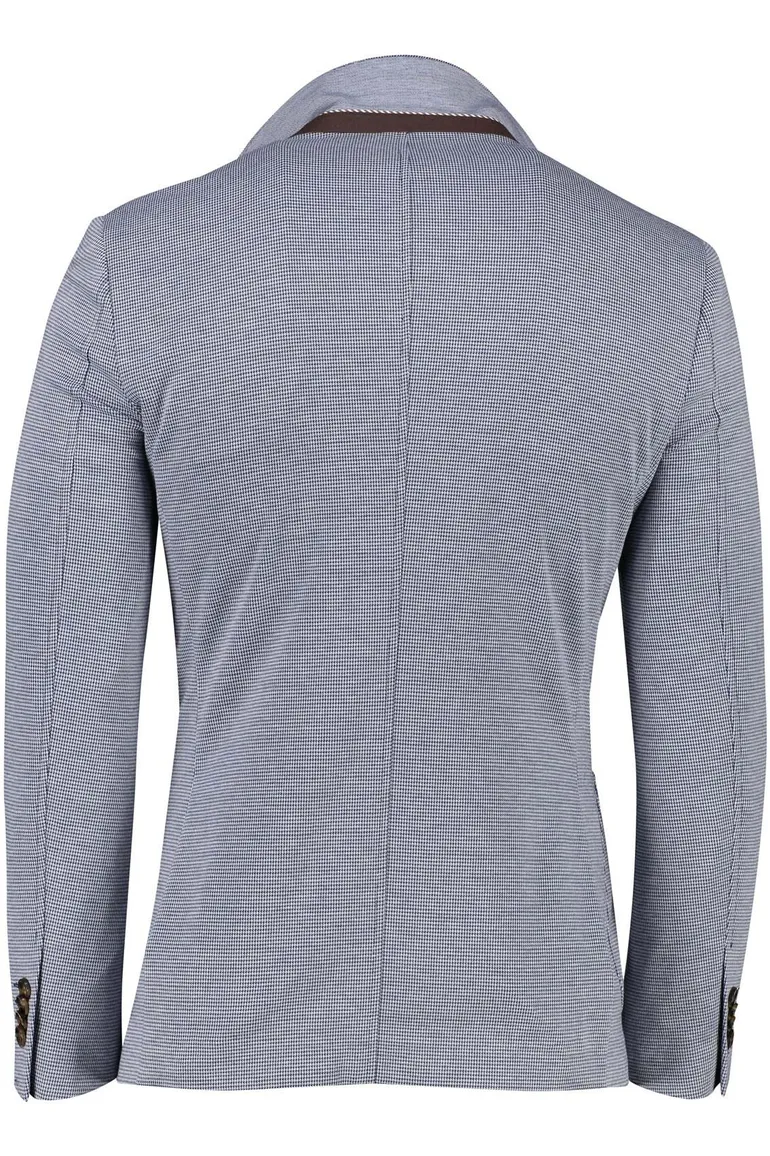 blauw geruit Born With Appetite colbert slim fit