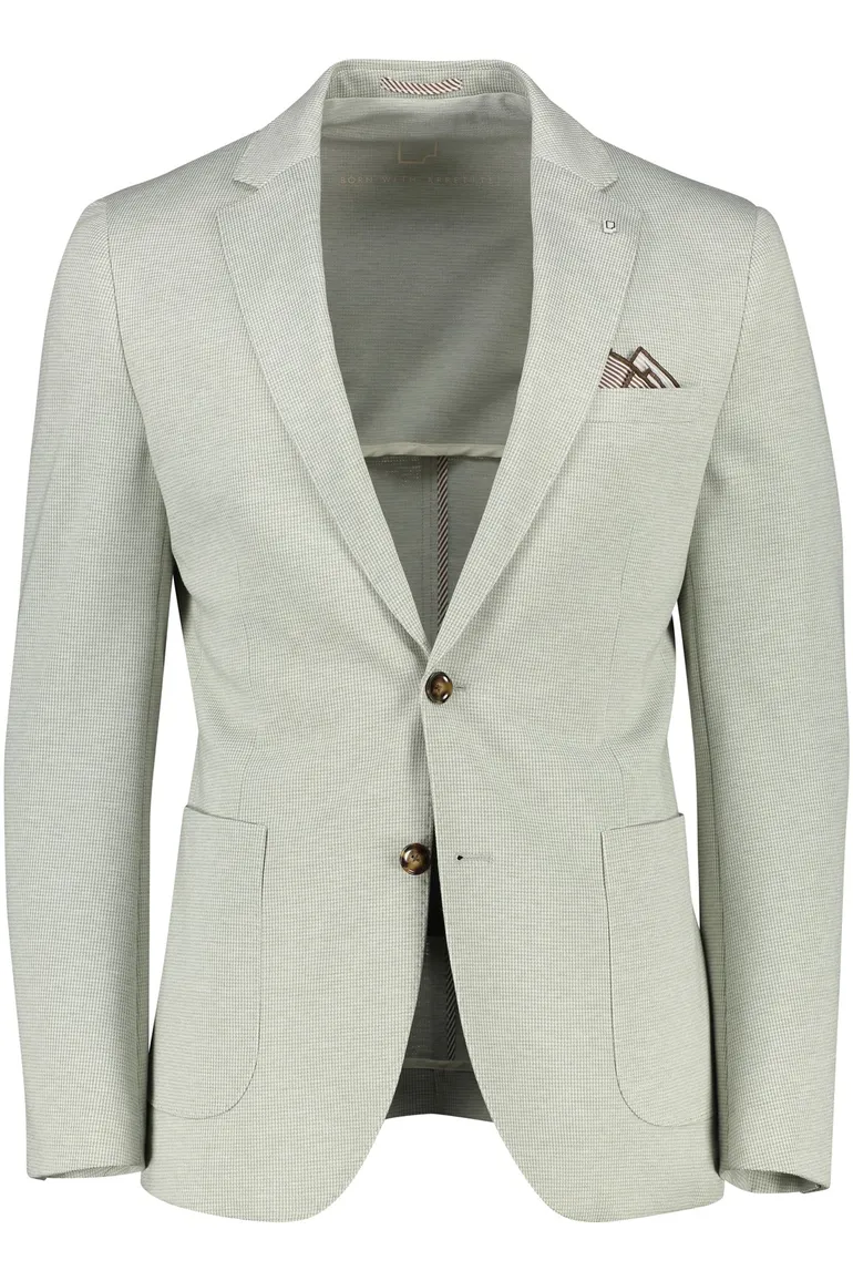 Lichtgroen geruit Born With Appetite slim fit colbert
