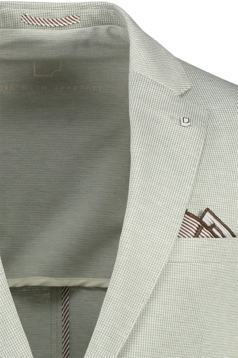 Lichtgroen geruit Born With Appetite slim fit colbert