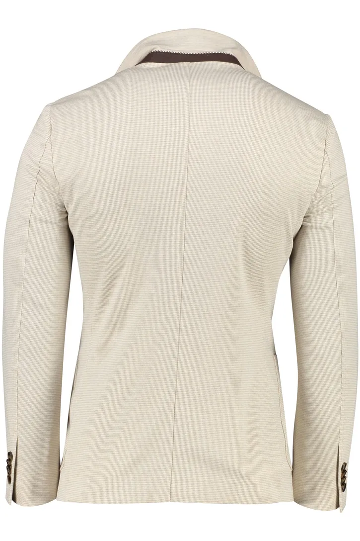 Slim fit Born With Appetite colbert beige geruit