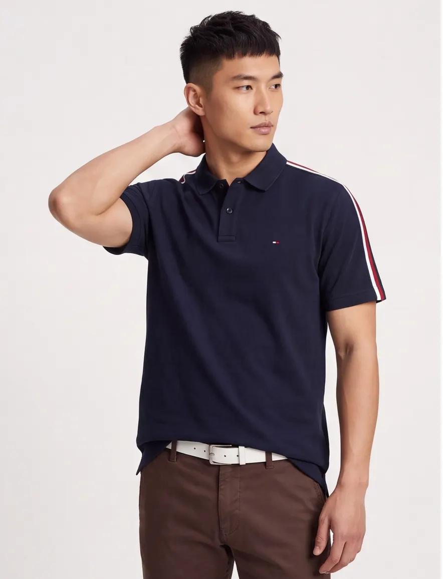 Tommy Hilfiger polo navy katoen Big & Tall