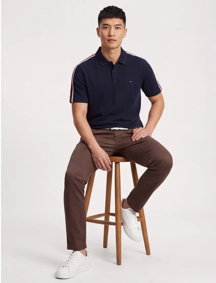 Tommy Hilfiger polo navy katoen Big & Tall