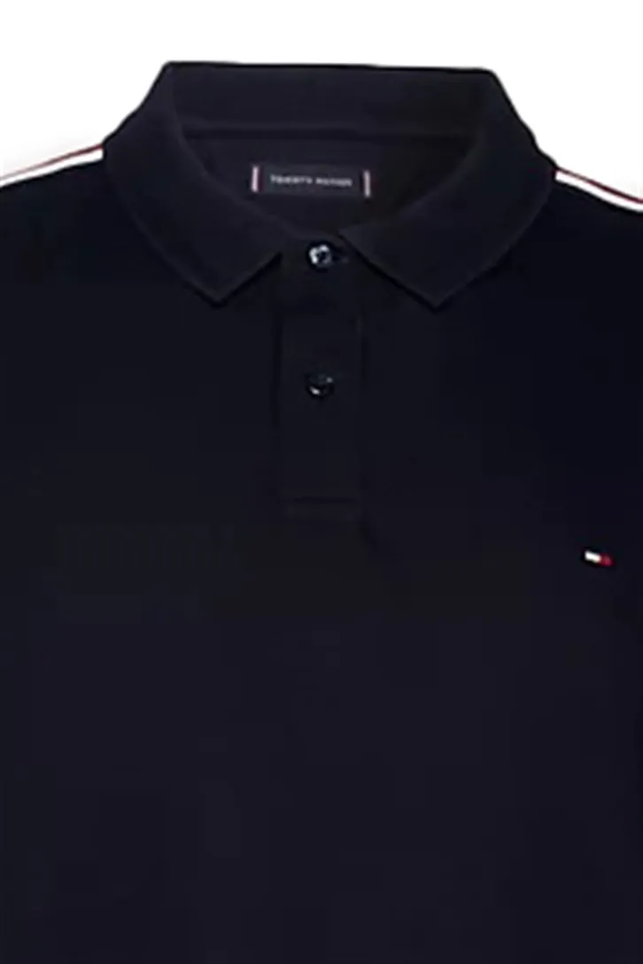 katoenen Tommy Hilfiger polo Big & Tall donkerblauw