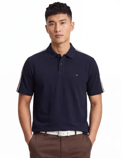 Tommy Hilfiger katoenen Tommy Hilfiger polo Big & Tall donkerblauw