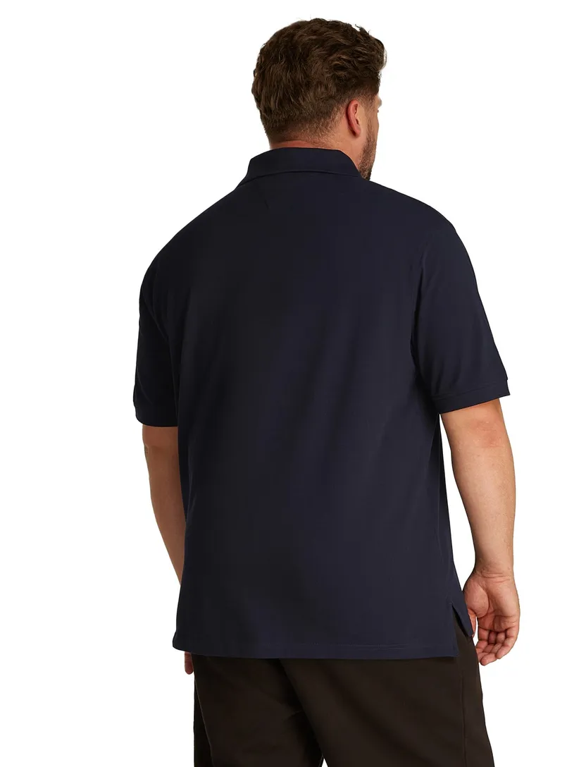 katoenen Tommy Hilfiger polo Big & Tall donkerblauw