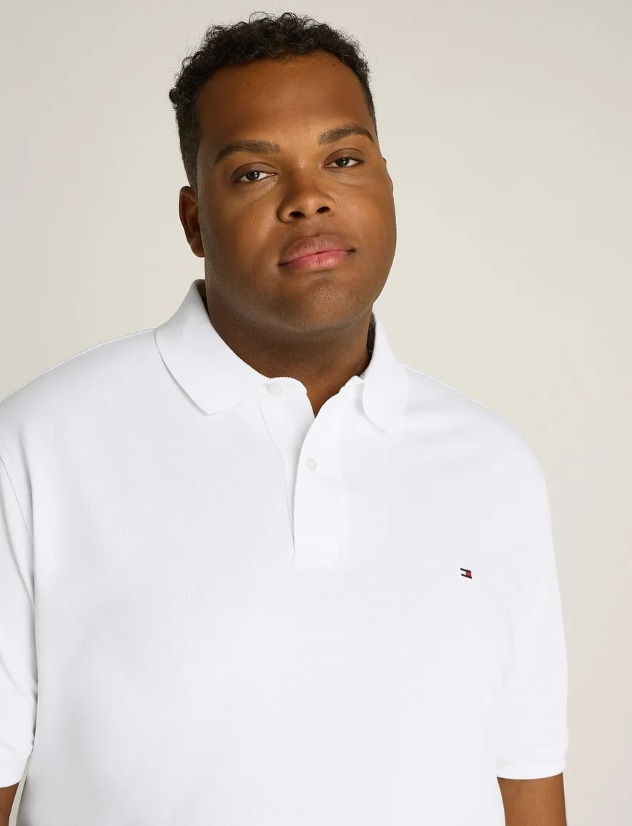 Tommy Hilfiger polo normale fit wit katoen Big & Tall
