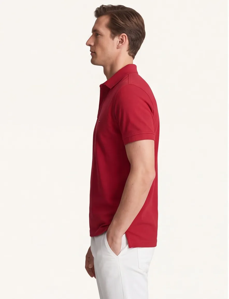 Tommy Hilfiger polo rood katoen big & tall