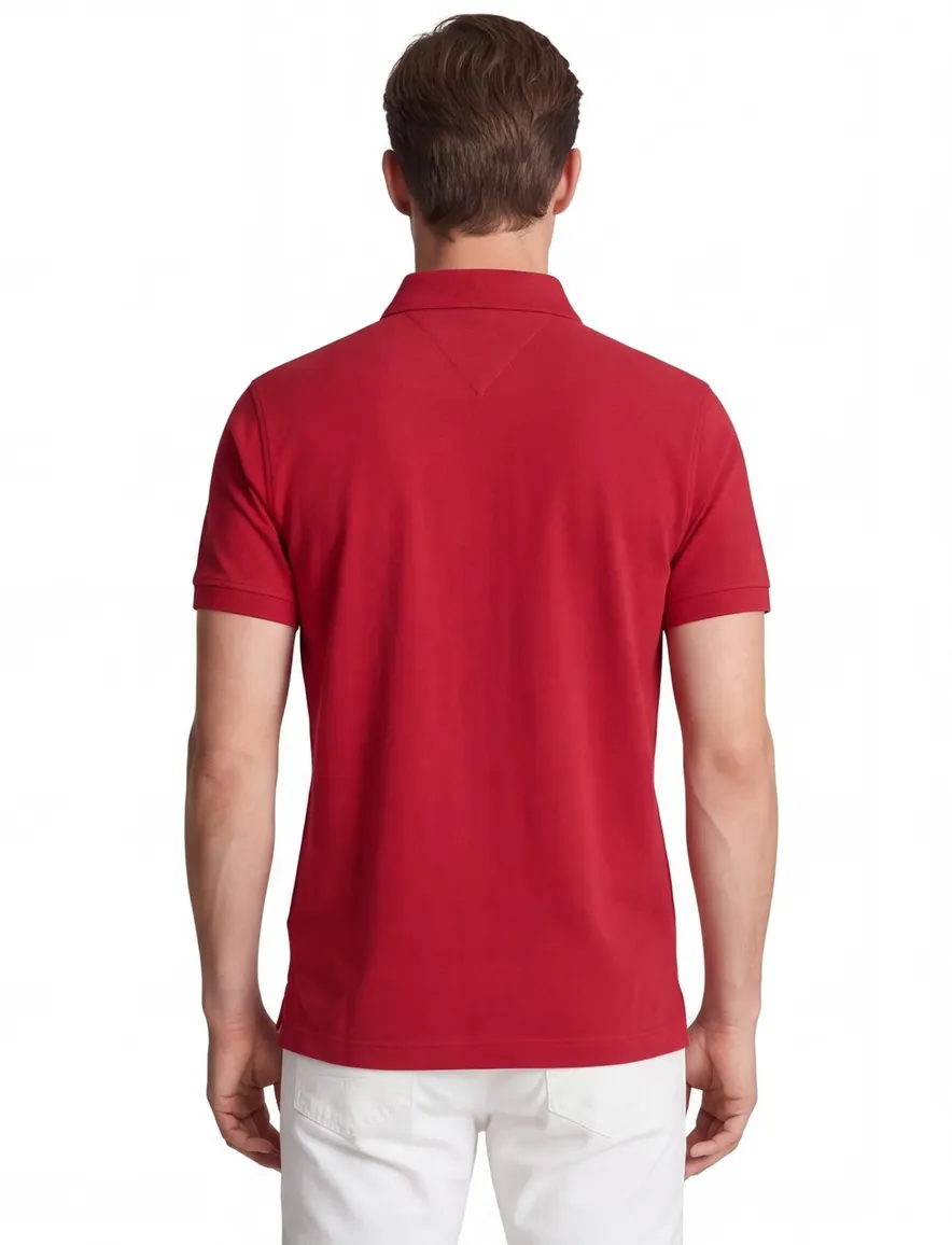 Tommy Hilfiger polo rood katoen big & tall