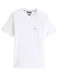Tommy Hilfiger T-shirt wit borstzak effen