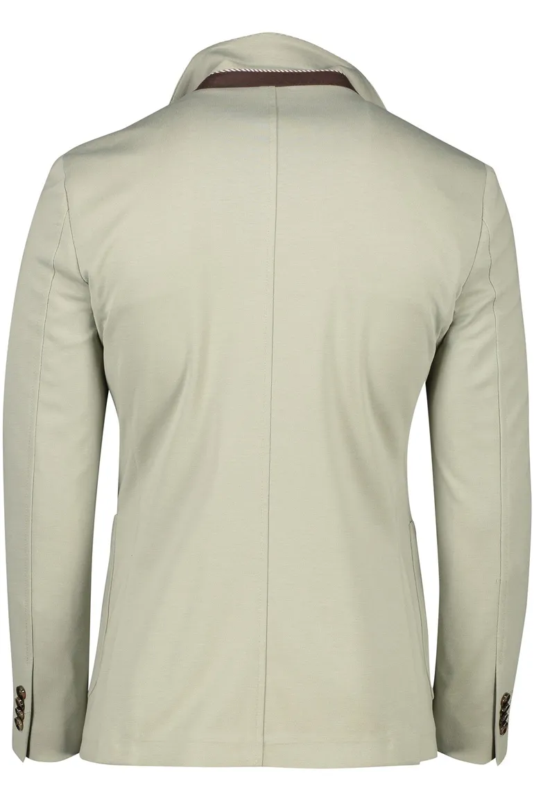 Groen Born With Appetite colbert slim fit dubbele knoop