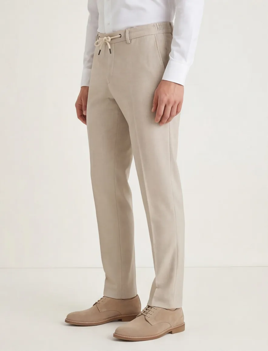 Born with appetite pantalon beige geruit