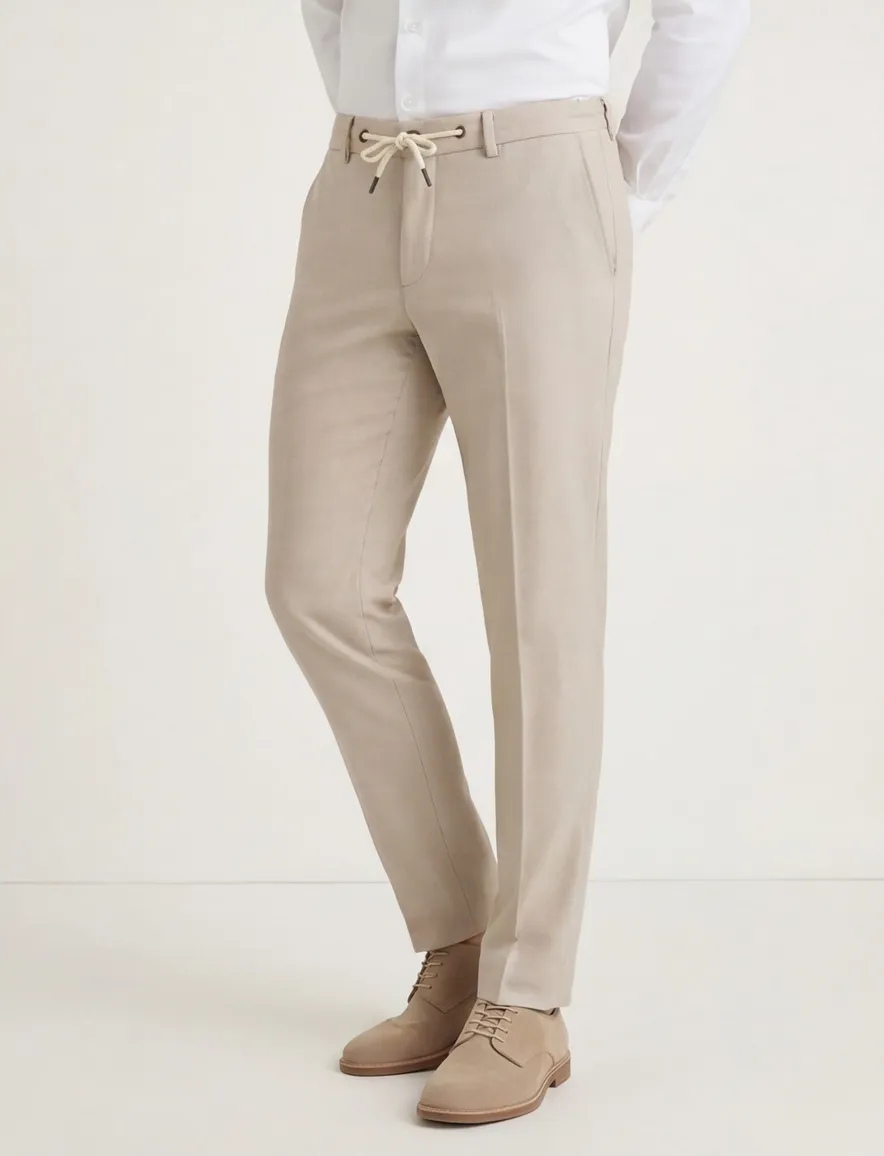 Born with appetite pantalon beige gemêleerd