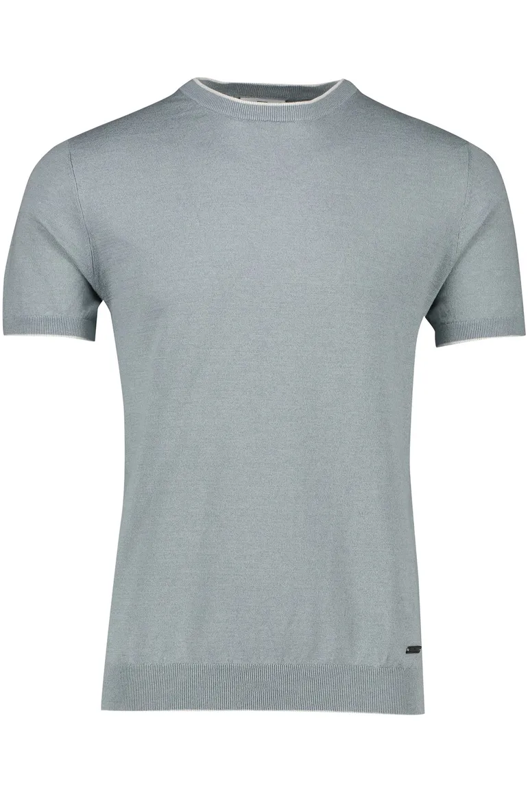 Ronde hals Born With Appetite t-shirt knitted blauw