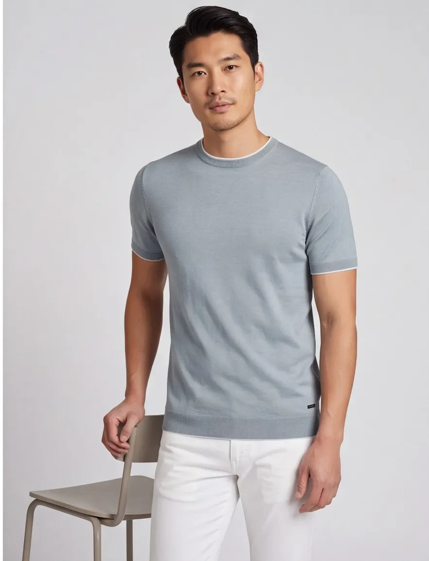 Born With Appetite t-shirt ronde hals knitted