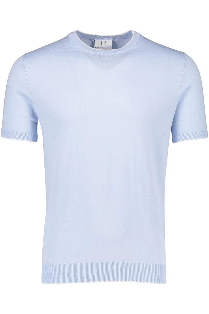 Born With Appetite T-shirt lichtblauw normale fit
