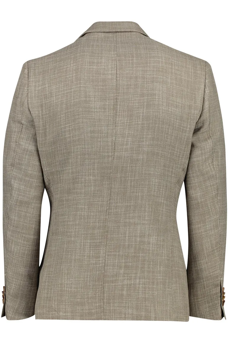 Gemêleerd Portofino colbert Leek jacket drop bruin normale fit