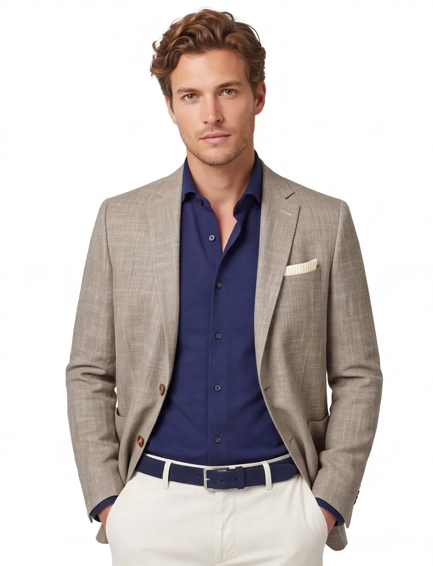 Portofino colbert bruin Leek jacket drop