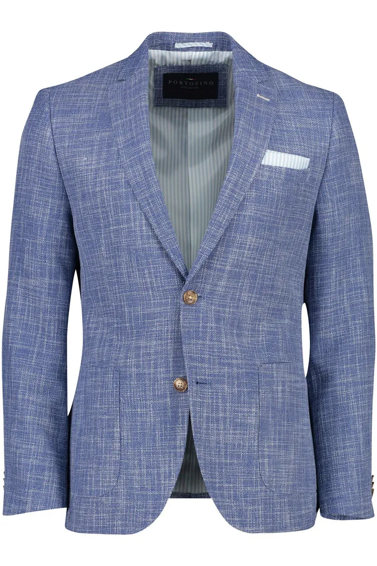 Portofino colbert blauw Leek jacket drop