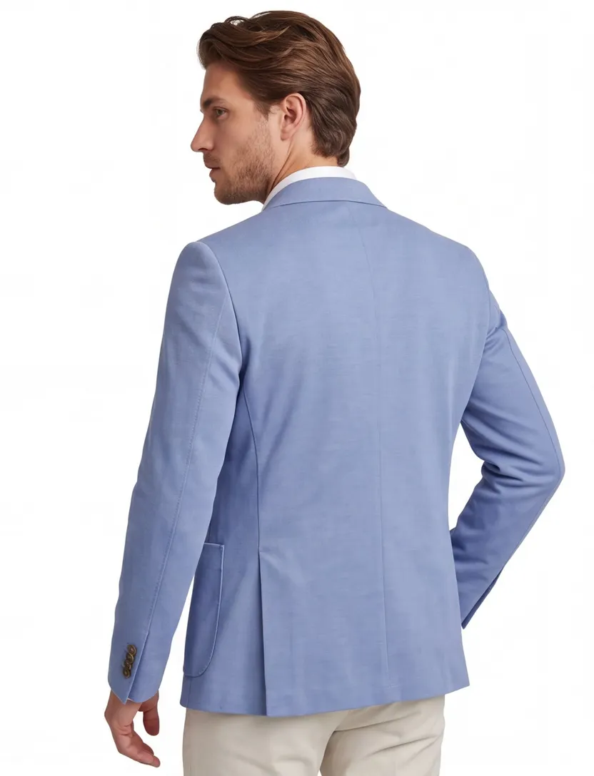 Portofino Lommer colbert borstzak katoen blauw