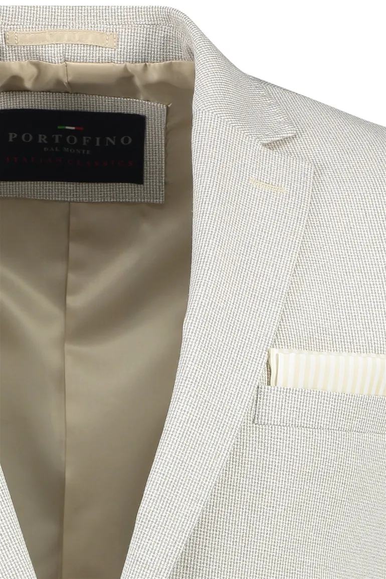 Portofino colbert beige structuur