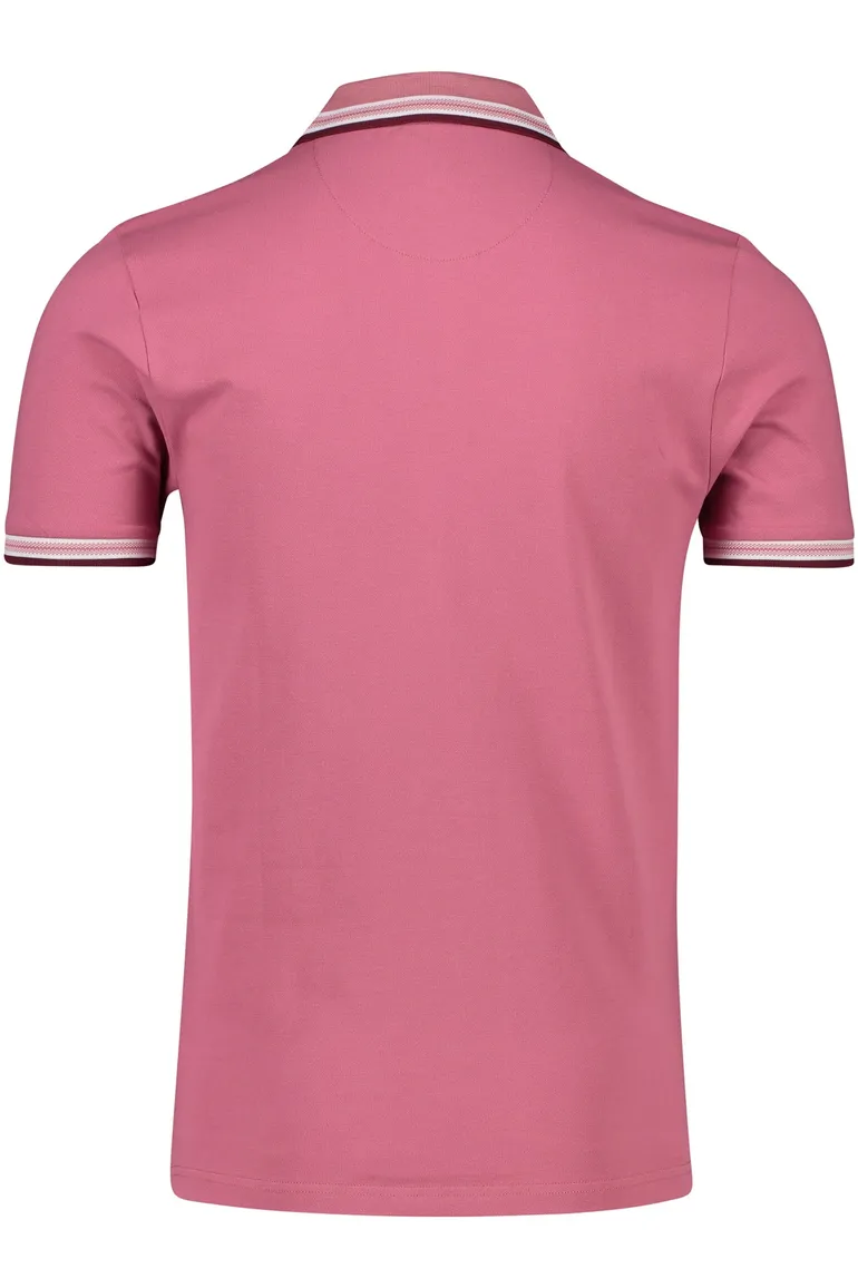 Portofino polo normale fit roze katoen roze knopen