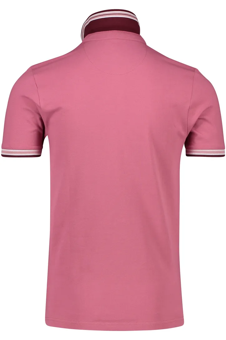 Portofino polo normale fit roze effen roze knopen