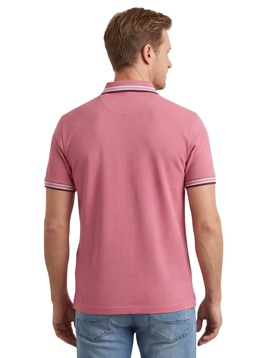 Portofino polo normale fit roze katoen roze knopen