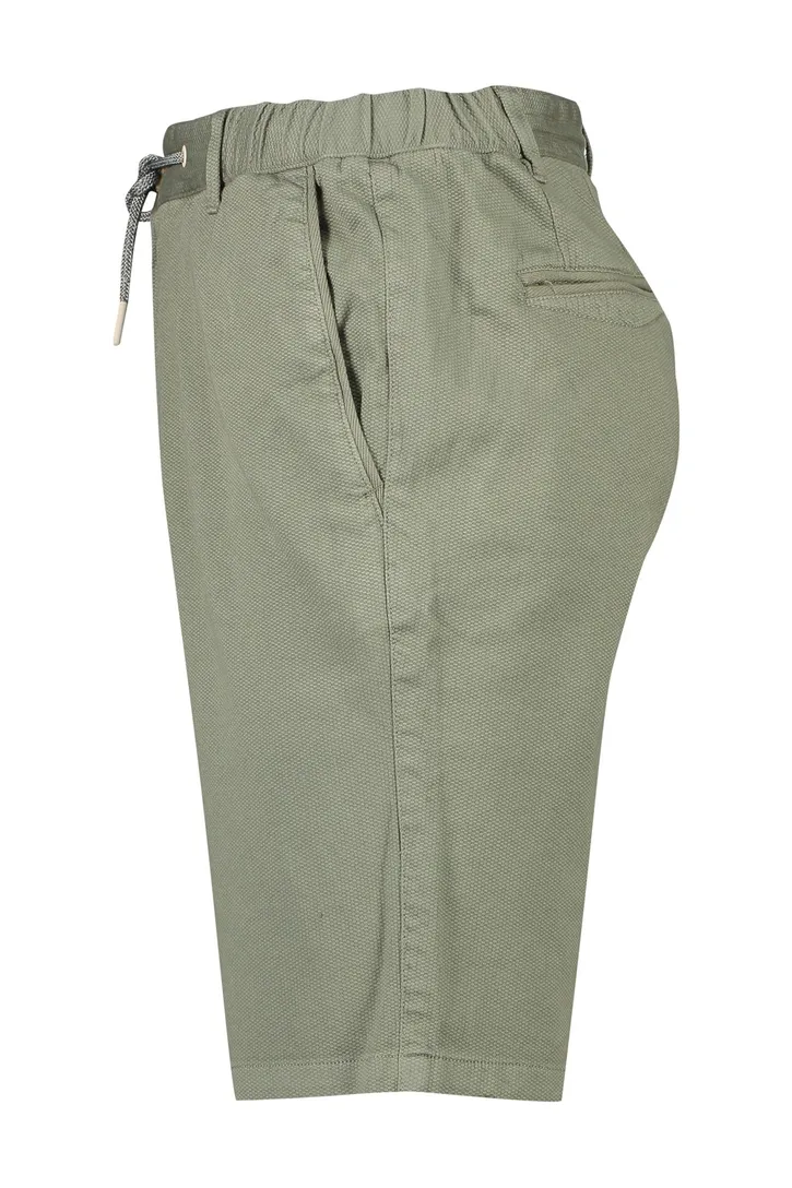 Korte broek olijfgroen Portofino elastische band katoen