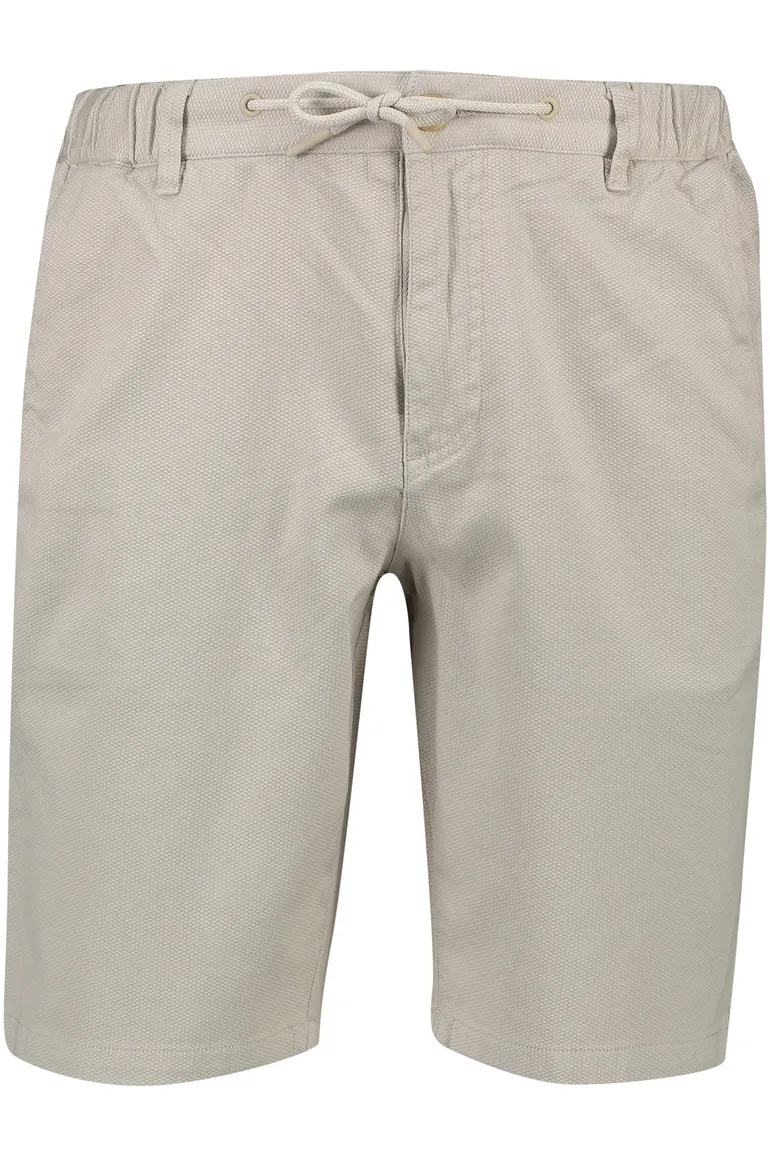 Beige Portofino katoenen elastische band korte broek