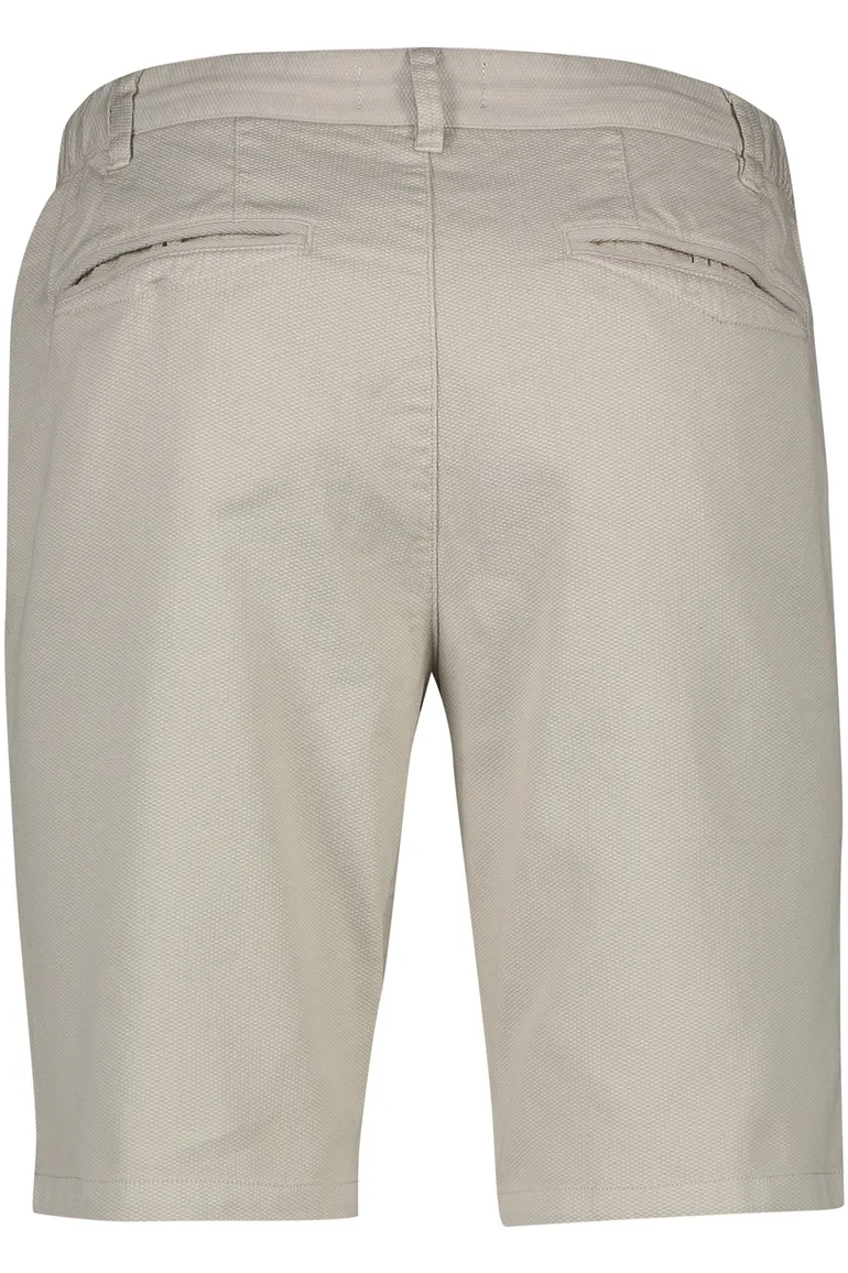 Beige Portofino katoenen elastische band korte broek
