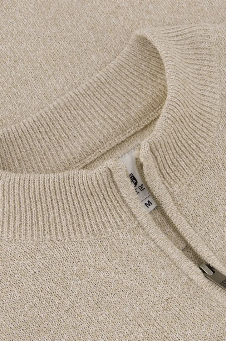 Beige State of Art vest rits effen