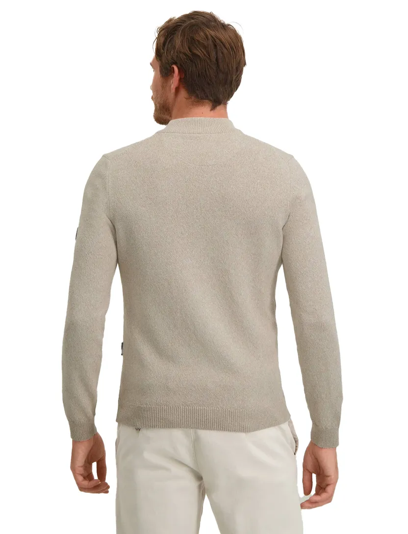 Beige State of Art vest rits effen