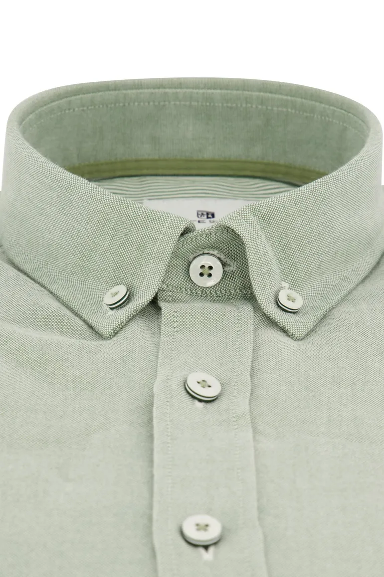 State of Art overhemd effen groen button-down