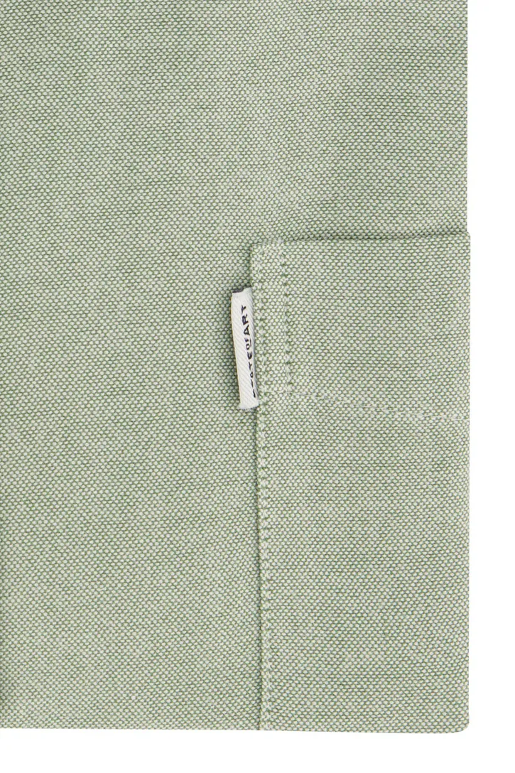 Overhemd State of Art casual wijde fit groen borstzak