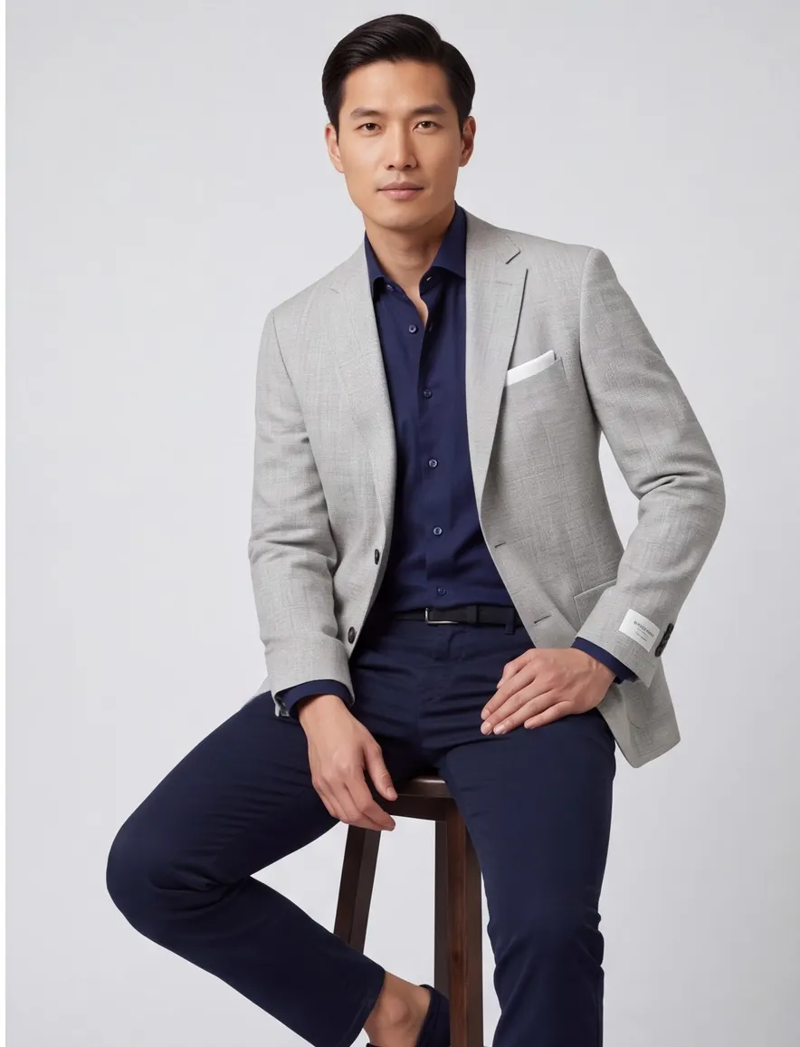 Carl Gross colbert grijs modern fit