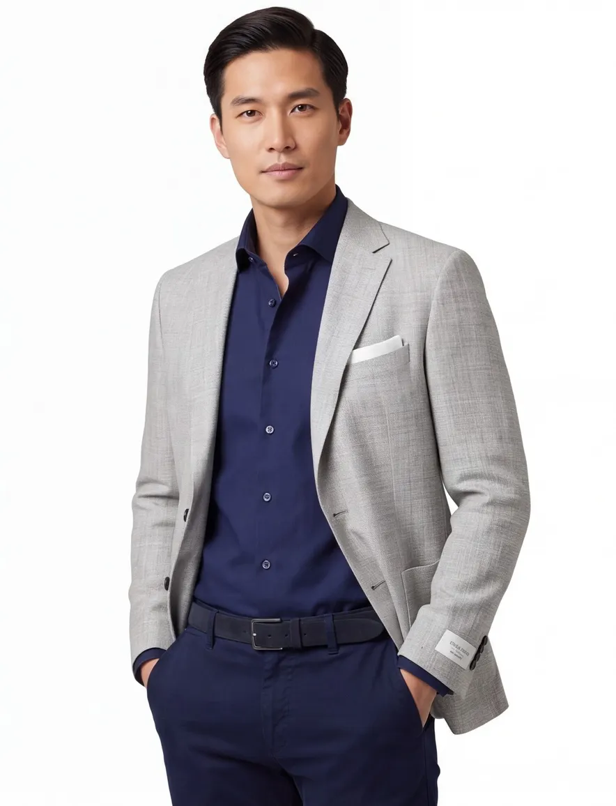 Carl Gross colbert grijs modern fit