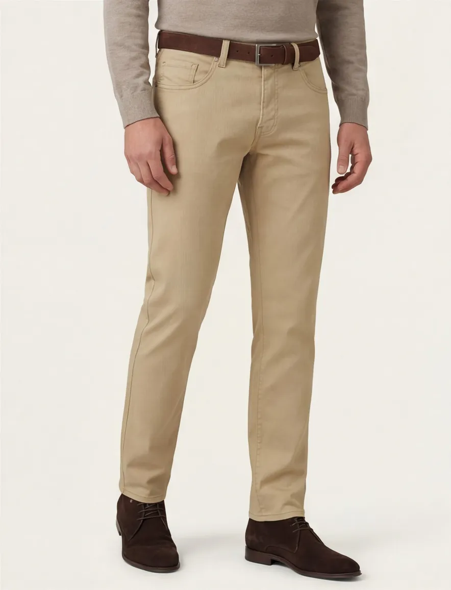 Pierre Cardin Lyon Tapered 5-p pantalon camel