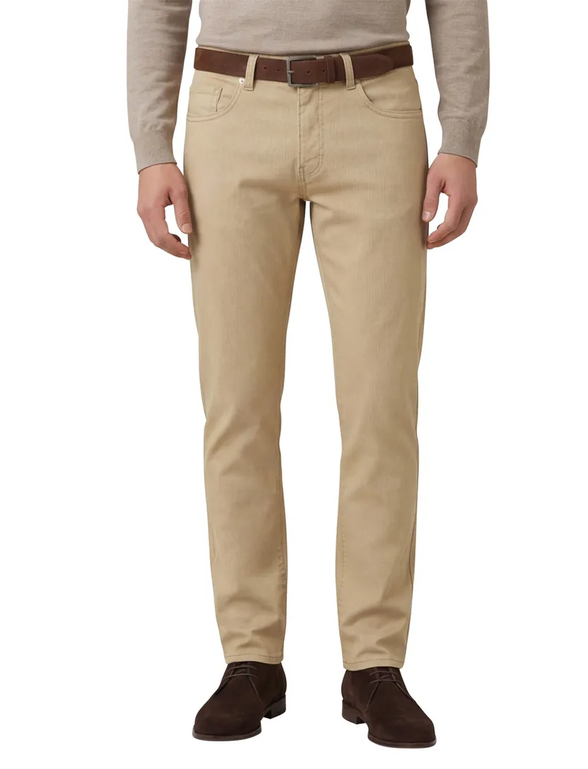 Pierre Cardin Lyon tapered 5-p pantalon Futureflex camel
