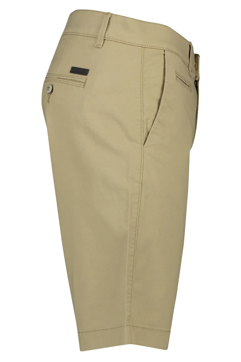Katoenen Pierre Cardin Bermuda effen beige Lyon