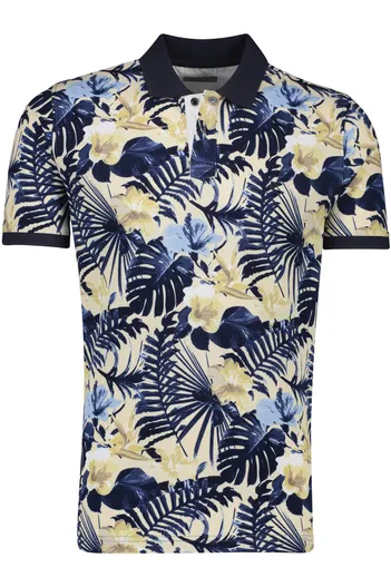 Pierre Cardin Pierre Cardin polo normale fit donkerblauw geprint