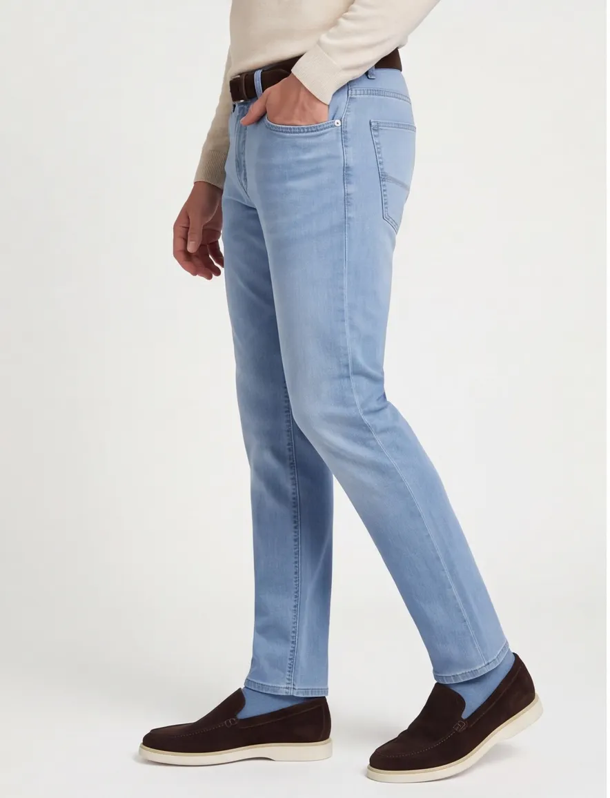 Lichtblauwe Jeans Pierre Cardin Lyon Tapered Futureflex
