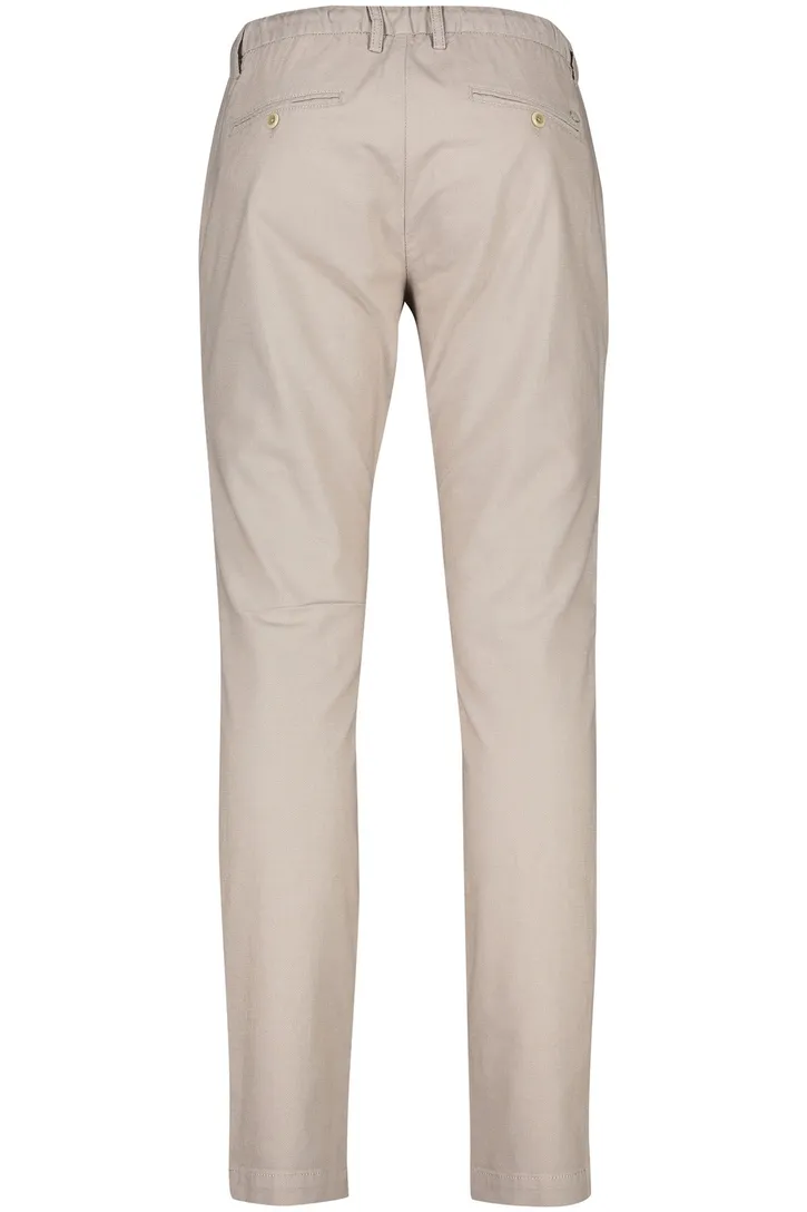 Alberto katoenen chino slim fit beige effen